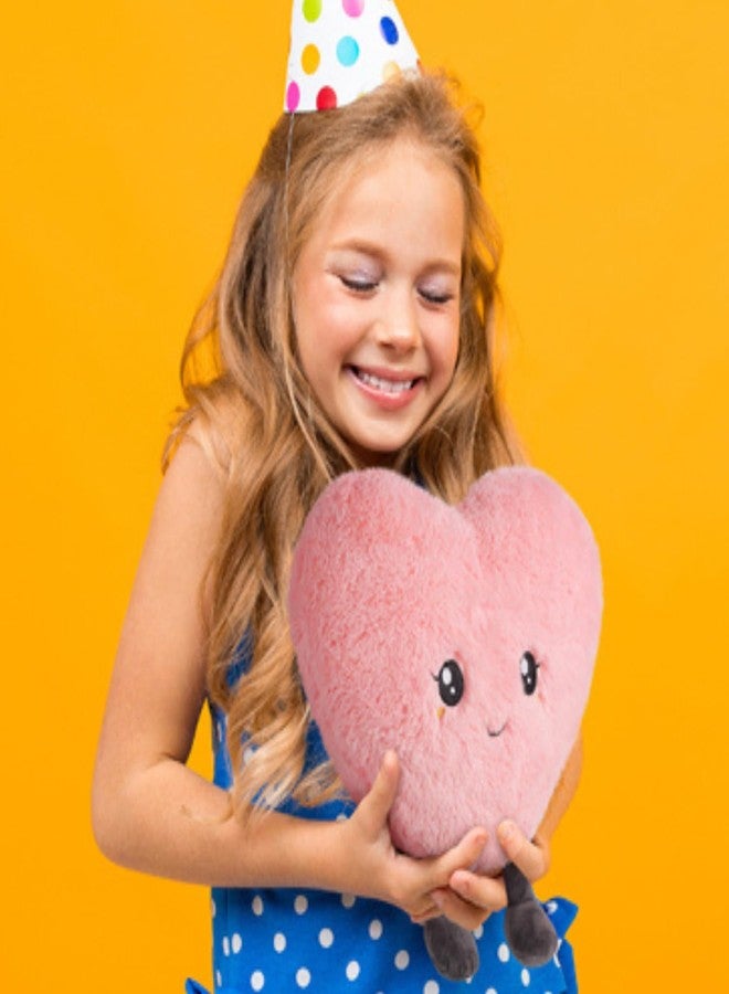 Zexsazone Soft Pink Heart Plush Toy Cushion - Cute Smiling Face Stuffed Pillow for Kids, Boys, Girls Girlfriend & Wife | Valentine Gift, Birthday Present, Anniversary Romantic Plushie Home Décor 30 cm - Image 3